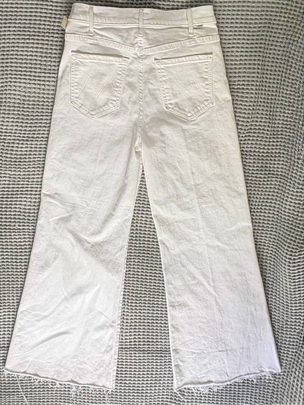 MOTHER The Hustler Ankle Fray Jeans White NWT Sz 27 - Picture 7 of 14